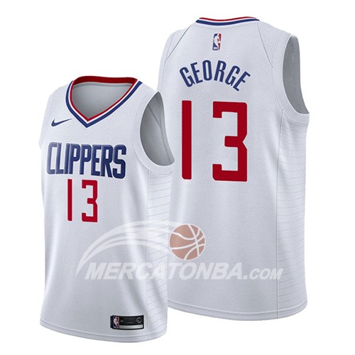 Maglia Los Angeles Clippers Paul George Association 2019 Bianco